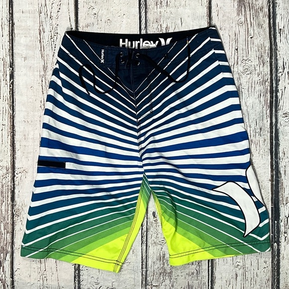 Hurley Board Shorts Multi Color Surfing Surfer Beach Summer Swim Trunks Shorts - Picture 1 of 6